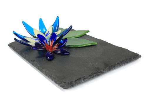 Petals on slate